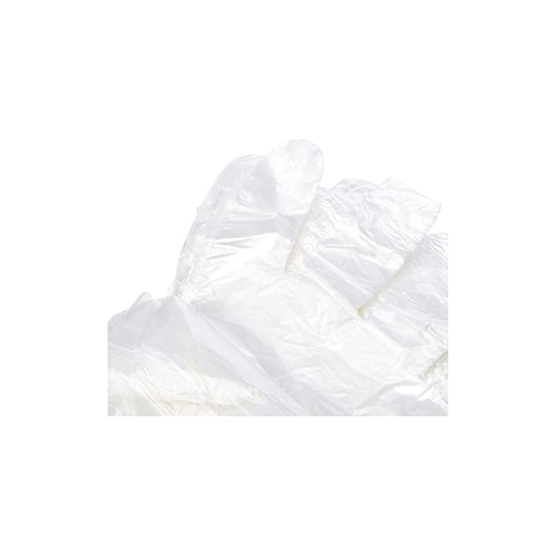 Disposable Smooth Polythene Gloves - Pack of 100 - Large