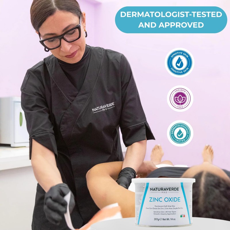 NaturaverdePro Zinc Oxide Soft Wax for Sensitive Skin, Body and