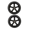2pcs Replacement Wheel Professional Black Safe PU Front Wheel Accessory
