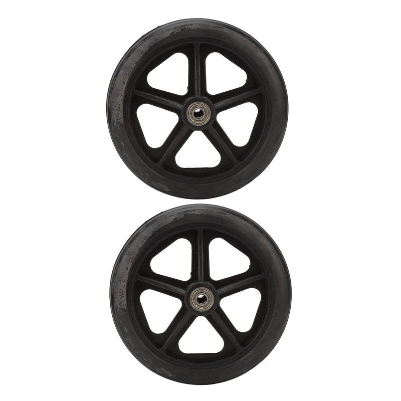 2pcs Replacement Wheel Professional Black Safe PU Front Wheel Accessory