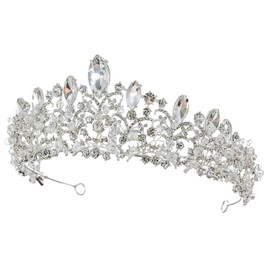 SAMKY Crystal Wedding Tiara Bridal Headpiece for Brides Hair Accessories for Woman
