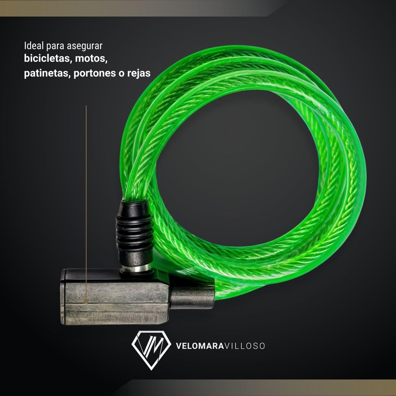 LION TOOLS Candado Para Bicicleta Espiral Cadena Cable De Llave