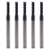 BestParts High Performance 5Pcs 3/32" Solid Carbide Square End Mills,