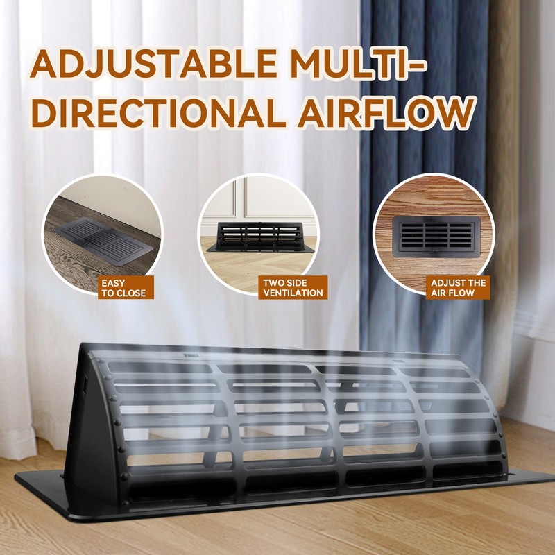 Floor Vent Covers 4 x 10 inch, Adjustable Air Vent