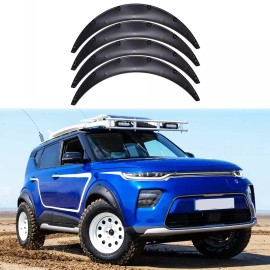 KEEPDSGN 3.5" Balck Fender Flares Flexible Extra Wide Wheel Arches For Kia Soul 2010-2025
