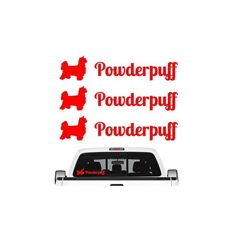 Siviwonder Powder Puff Dog Sticker Set of 3, 30cm, red