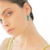 Xuping Finos Aretes De Moda Estrellas Brillantes Baño De Oro