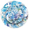 50PCS Blue Ocean Graffiti Stickers for Water Bottle Phone Guitar