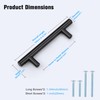 KNOBWELL 12 Pack 3-3/4 Inch Solid Black Kitchen Cabinet Handles,