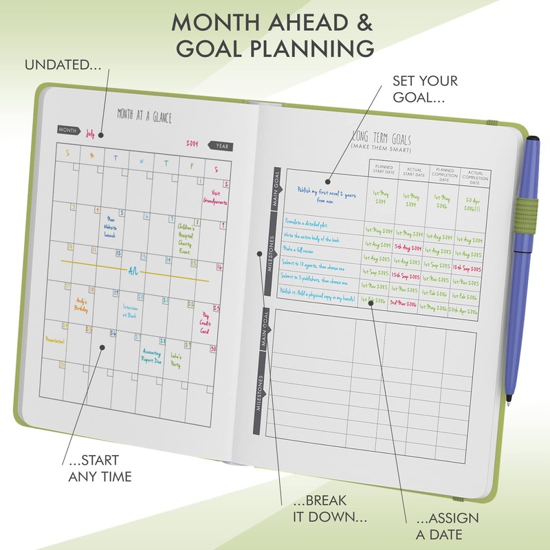 Daily Planner & appointment diary - Gratitude journal, wellness journal