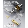 AmzGod 6 Pack Entry Door Handle with Lock and Key,