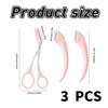 Pack of 3 Eyebrow Scissors with Comb, Eyebrow Scissors, Eyebrow