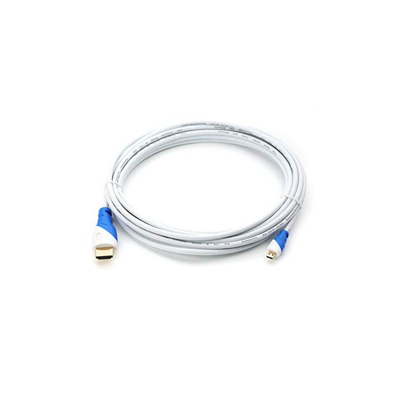microHDMI Cable | 2 m | White/Blue | HDMI 2.0