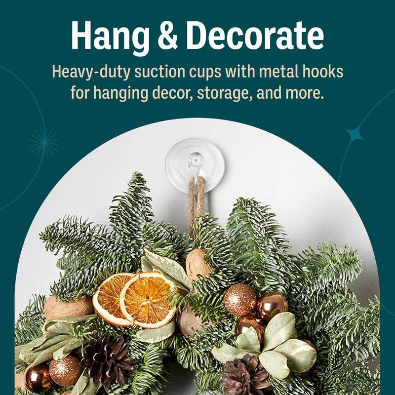 Holiday Joy Suction Cup Hooks for Shower 4Pack – Max
