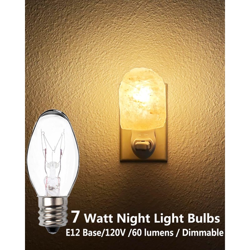 Snnalosses 7 Watt Night Light Bulb Warm White Replacement Bulbs