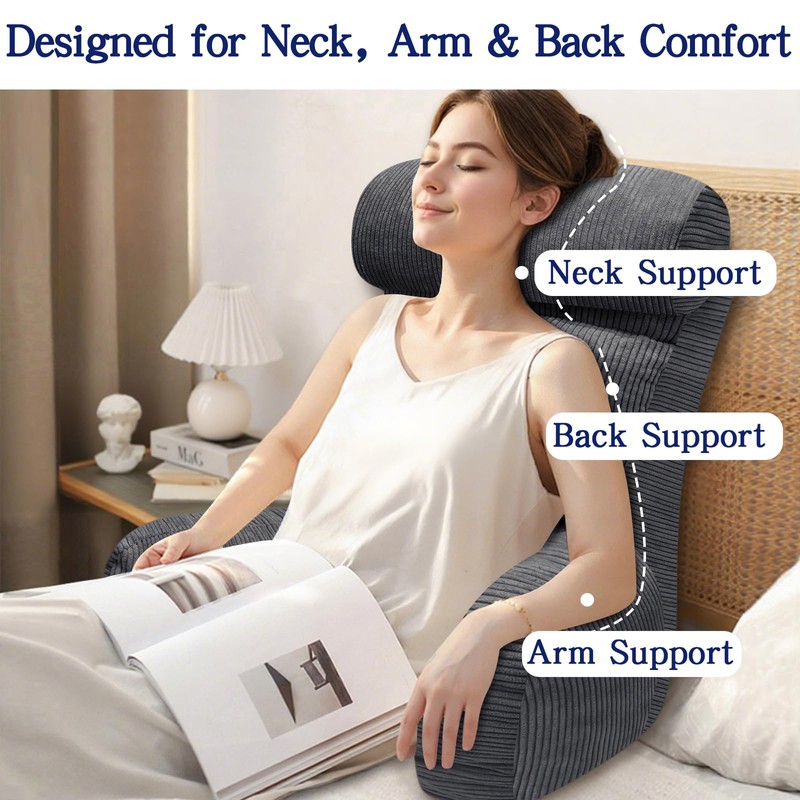 Back Pillow for Bed Sitting Up, Reading Pillow, Extra Large