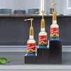 GOVOKOI Black Wood Coffee Syrup Rack Organizer, 3 Tier Syrup