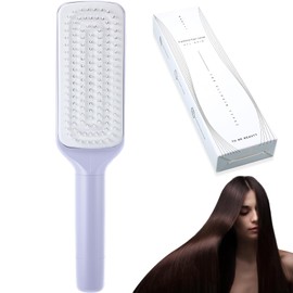 Weysat 1 Pcs Self Cleaning Hair Brush for Women Easy Hair Removal Hair Brush with Retractable Bristles Massage Comb for Women Girls Short Long Hair(Purple)