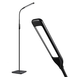 LED Floor Lamp, LASTAR Floor Lamps for Living Room with 3000-6000K Color Temperature and 4 Brightness Adjustment, Modern Reading lamp for Bedroom with Timer & Memory Function, Black