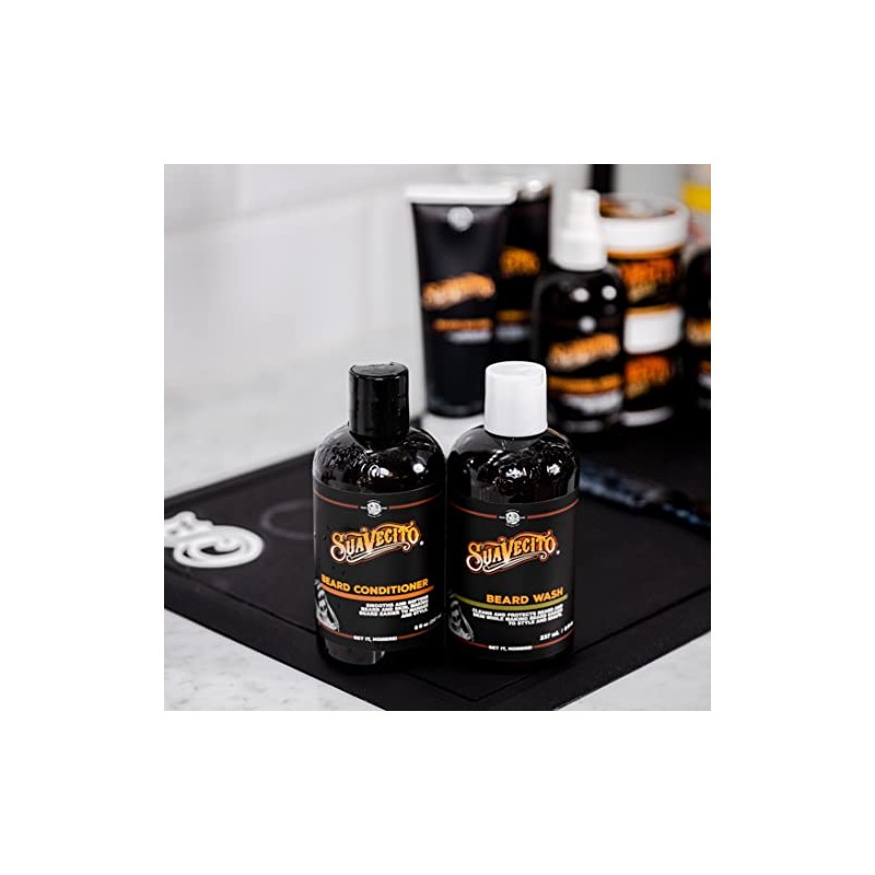 Suavecito Beard Wash Set. Cleansing and Conditioning Beard Kit For
