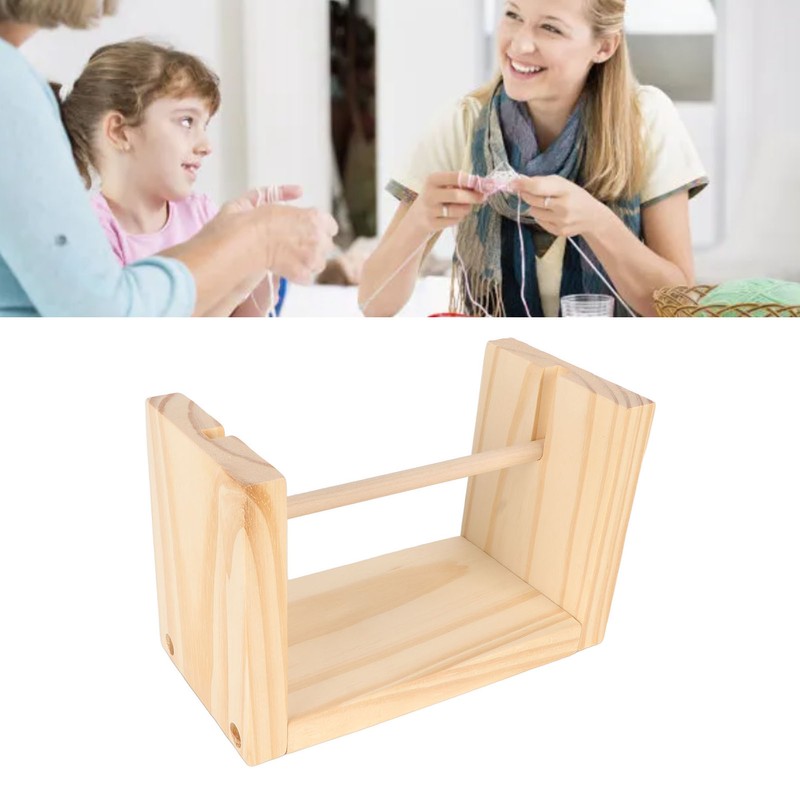Horizontal Yarn Holder 20cm Spindle Length Increase Speed DIY Wooden