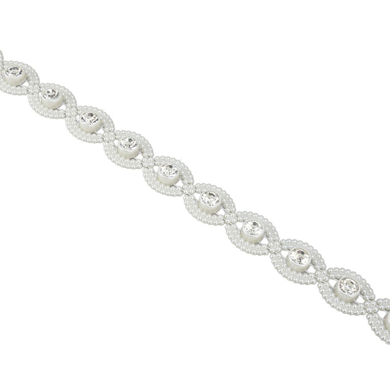 Bead Chain String Half Side Flatback DIY Imitation Pearl String