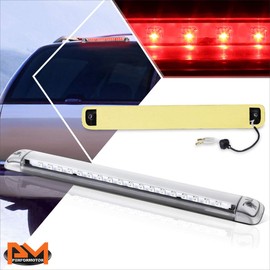 PM PERFORMOTOR LED 3rd Third Brake Light High Mount Stop Light Compatible with Chevy GMC Suburban C/K 92-04,Chrome Housing/Clear Lens