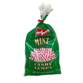 Candyman's Individually Wrapped Hard Candy Naturally Flavored Red & White Mint Lumps, 16 Ounce Bag