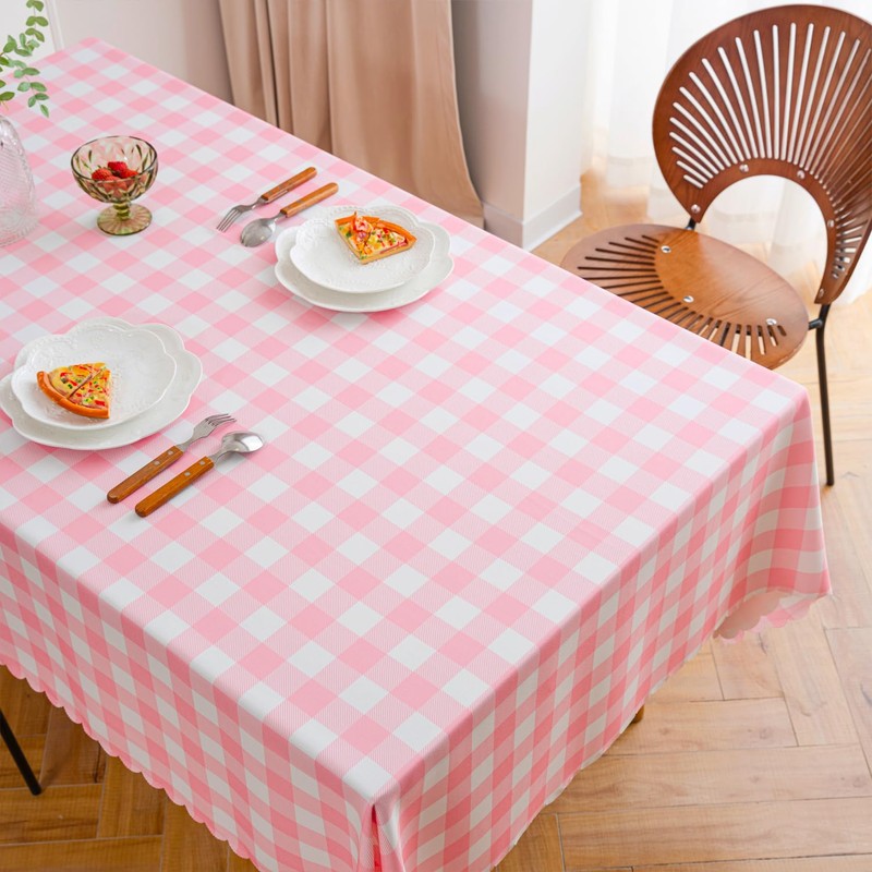 MANGATA CASA - Mantel rectangular a cuadros de poliéster, impermeable