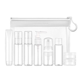 Travel Essentials，Travel Size Toiletries ，Travel Bottles ，Travel Bottles for Toiletries ，Travel Essentials for Flying ，Can Hold Shampoo/Lotion/Face Cream/Makeup Remover/Travel Accessories (8 Pieces)