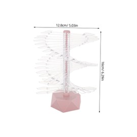 IWOWHERO Nail Art Display Stand Spiral False Nail Rack Nail Sample Display Spiral Nail Color Chart Spiral Display Stand for False Nails Spiral Nail Sample Display Plastic Transparent