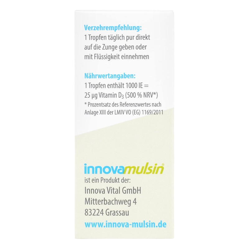 innova Mulsin Vitamin D3 + K2 Drops | 100% Bioavailability