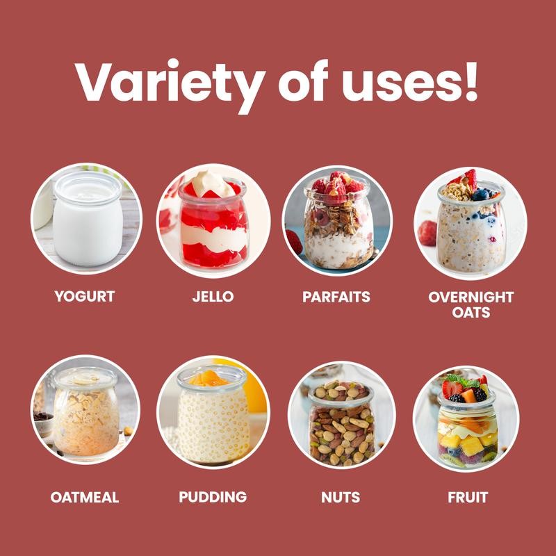 Ultimate Yogurt Jars - Make More Delicious Yogurt! 8 Count