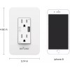 BN-LINK Wifi Smart In-Wall Electrical Outlet with USB Ports Control