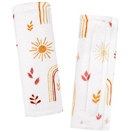 TANOFAR Baby Car Seat Strap Pads, Soft Carseat Straps Covers, Car Seat Straps Shoulder Pads for Girls, Seat Belt Cover Pad for Kids, Suitable for Baby Car Seat, Pushchair, Stroller, Rainbow