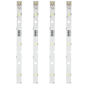 4 Pack LED Light Bar, LED Refrigerator Lamp for Rongsheng/Hisense Refrigerator, Compatible with Model E349766 MDDZ-162A 1629348, DC12V 2W Refrigerator Light Bar, Replacement Fridge Lamp Compatible