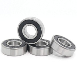 Donepart 6202RS Bearings 15mm ID, 35mm OD, 11mm Thick 6202-2RS C3 High Speed Deep Groove Sealed Beairngs for Motors, Electric Tools, Garden Machinery, etc. (4 Pack)