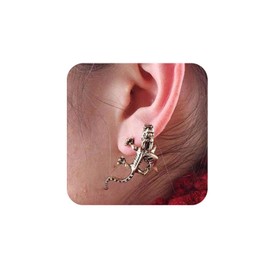 Aneneiceera Vintage Dragon Bite Earrings Gold Dragon Earrings Cute Animal Earrings Punk Bite Stud Earrings Jewellery for Women and Girls, Zinc