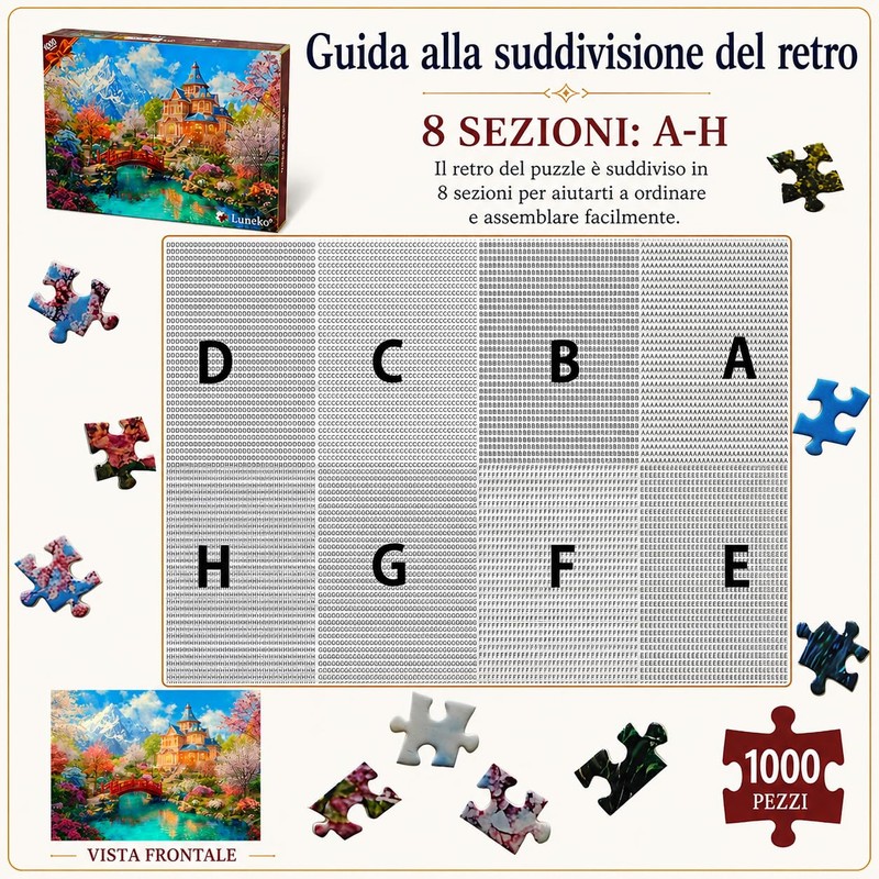 Luneko Puzzle per adulti 1000 pezzi Impossibile Difficile Difficile Difficile