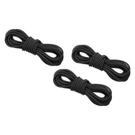 PATIKIL Archery D Loop Rope 3 Meters, 3 Pack Bow D Loop String Release Material Nock Wire Nocking Loop Buckle Ring for Compound Bowstring, Black