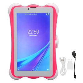 Kids Tablet 7 Inch HD 1280x800 3GB 32GB WiFi Dual SIM Dual Standby for Android Toddler Tablet Pink 100‑240V EU Plug