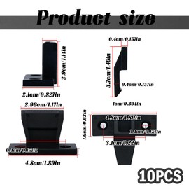 10 Pairs keku Push in Panel Clips Kitchen Press Fit Plinth Fasteners ABS Quick Push Fittings, Quick Fitting Furniture Panel Board Connector for Kitchen Cabinets Wardrobe Bed Table