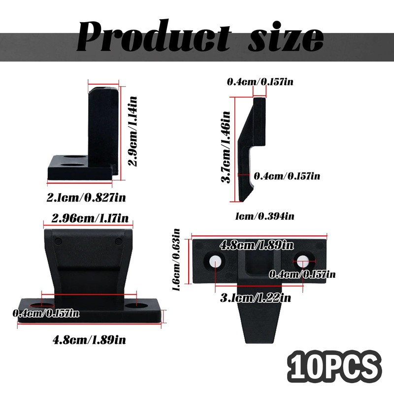 10 Pairs keku Push in Panel Clips Kitchen Press Fit