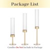 Hewory Gold Hurricane Candle Holders: Brass Candlestick Holders Set of
