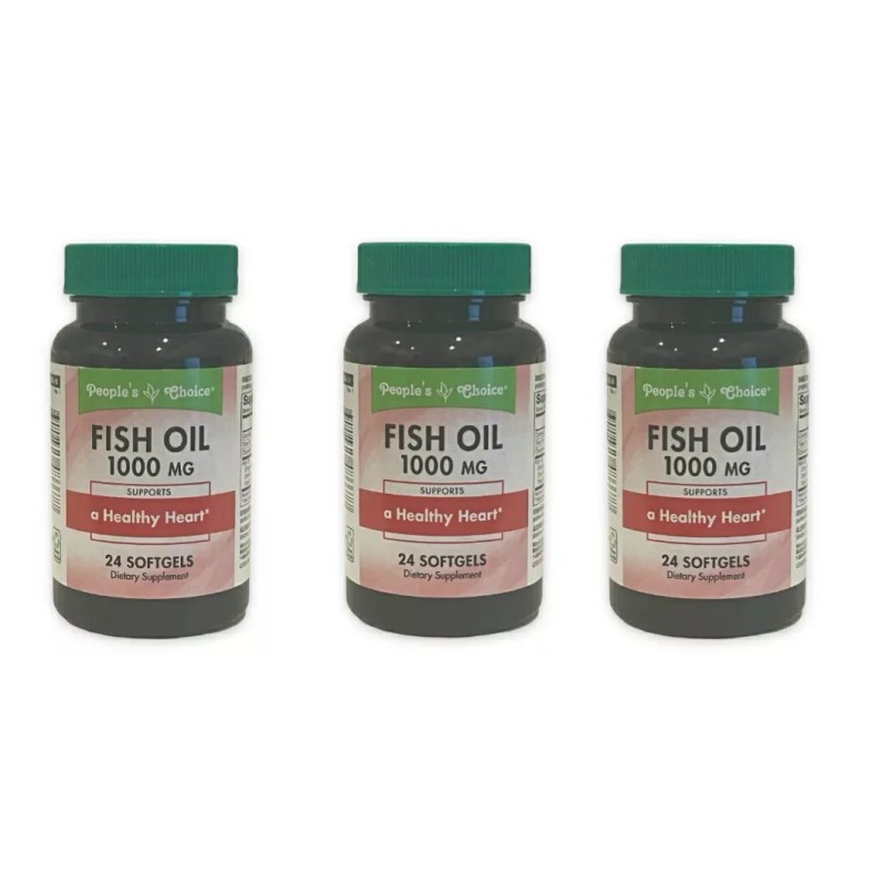 People'sChoice 3X Bottles/24-ct People's Choice Fish Oil Omega 3 Softgels