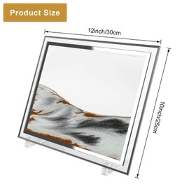 Coitak Moving Sand Art Picture, Dynamic Sand Picture, Golden Desktop Sand Art for Home Decor and Office