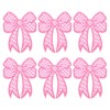 PATIKIL Iron on Patches, 6 Pack Checkered Bow Knot Patches