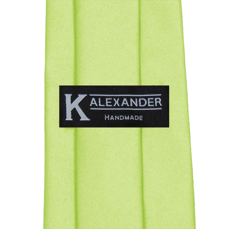 K. Alexander Pear Green Necktie SOLID Mens Neck Tie Satin