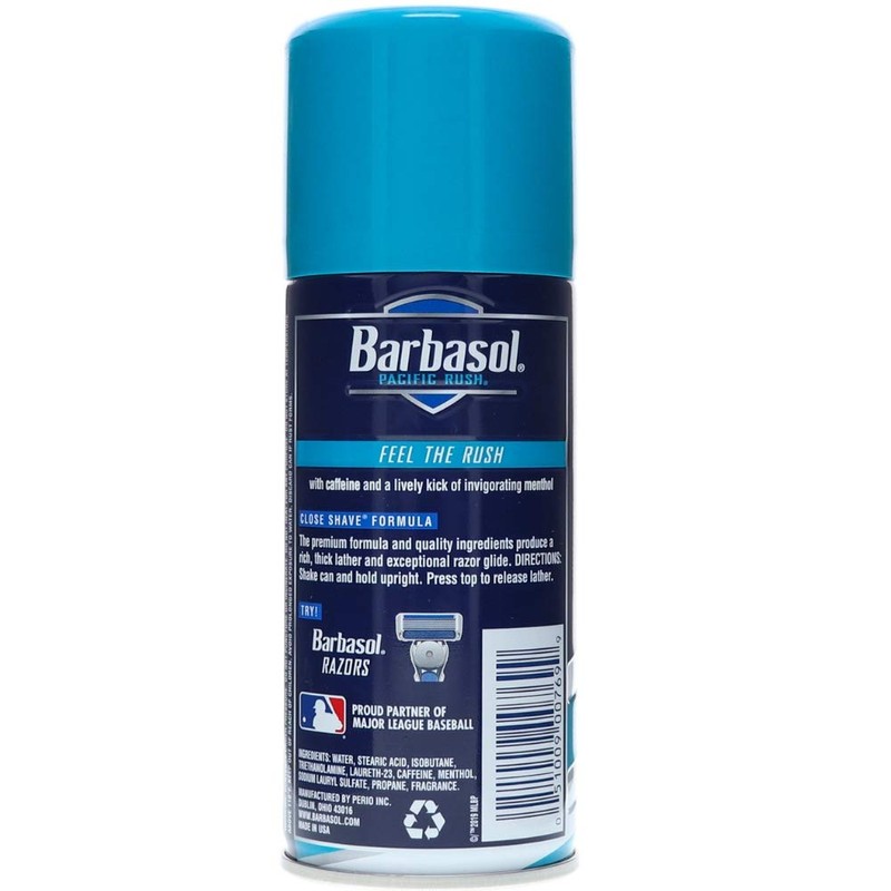 Barbasol Pacific Rush Thick & Rich Shaving Cream for Men,