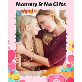 BOCHOI 2Pcs Mother Daughter Bracelets Mom and Daughter Gift Back to School Gifts First Day of School Bracelet Mommy and Me Matching Heart Bracelets Birthday Jewelry Gifts